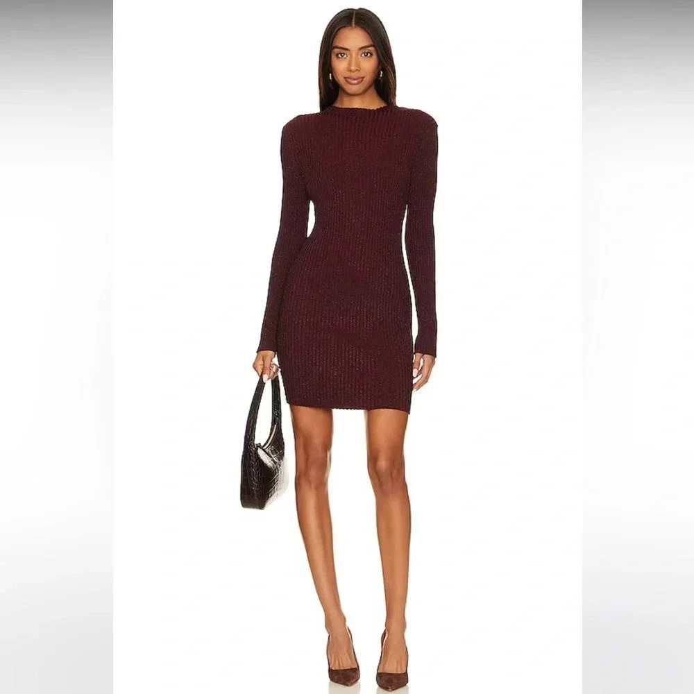 REVOLVE 525 Mabel: Metallic Mockneck Dress size small